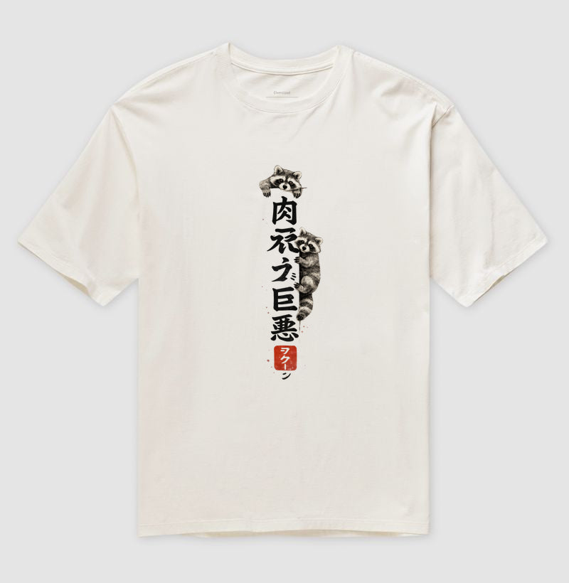 CAMISA OVERSIZED-Honra do Guaxinim | SAKURA COLLECTION